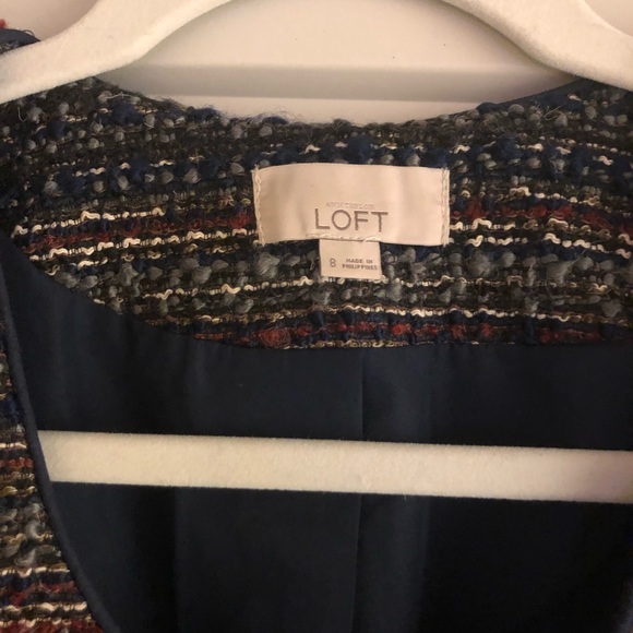 LOFT multicolor tweed blazer - Picture 2 of 4